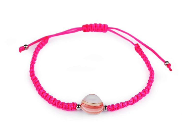 Shamballa náramok ružová