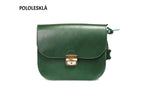 Natural Leather Saddle Bag Large – Green