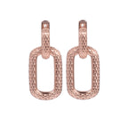 Honey Bee Hoopy Link Charm Earrings