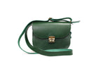 Natural Leather Saddle Bag Medium – Green