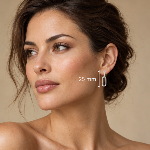 Silver earrings MELORA