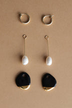 Arp Pearl And Porcelain Earrings - Black
