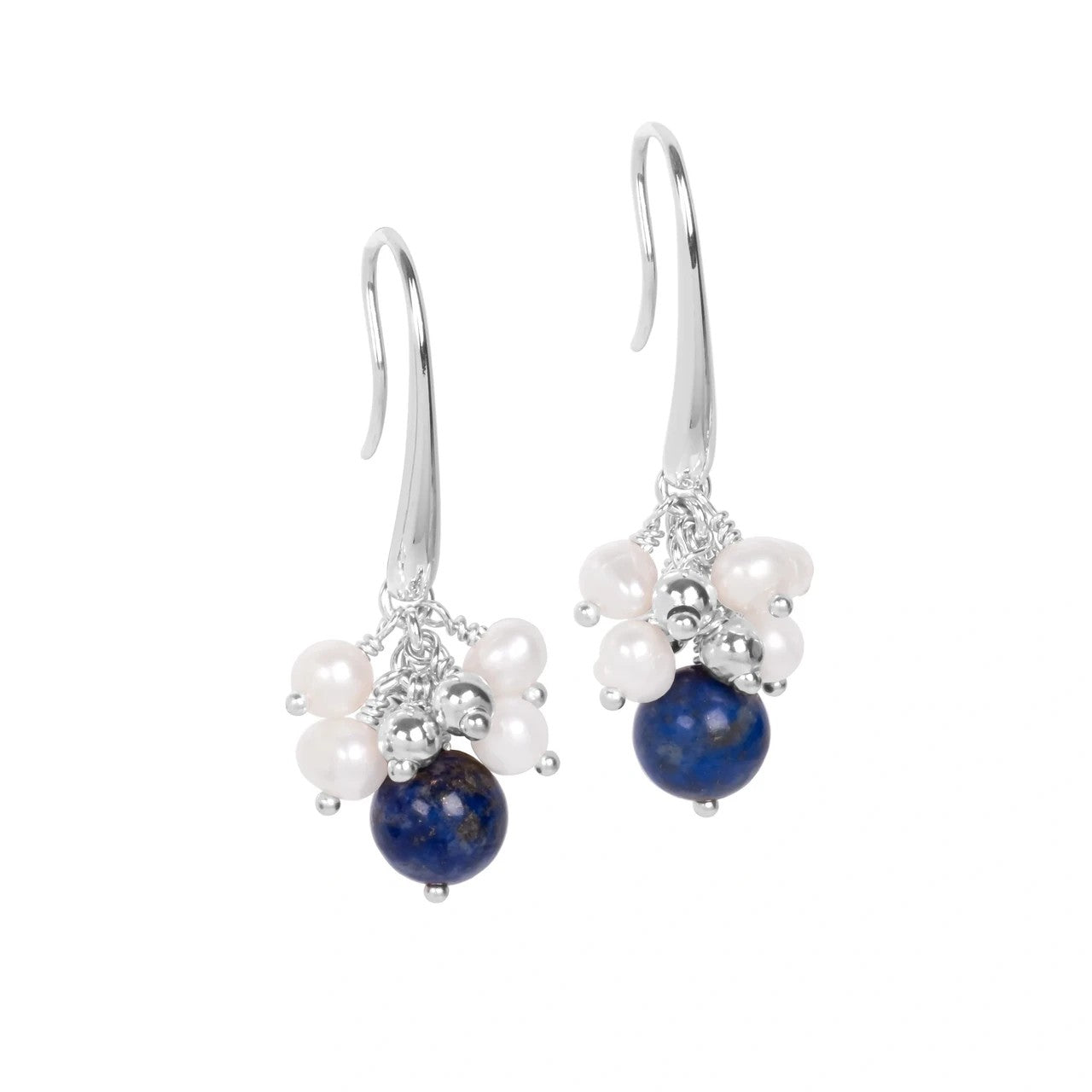 Cherie Lustre Earrings - Rose Gold and Silver