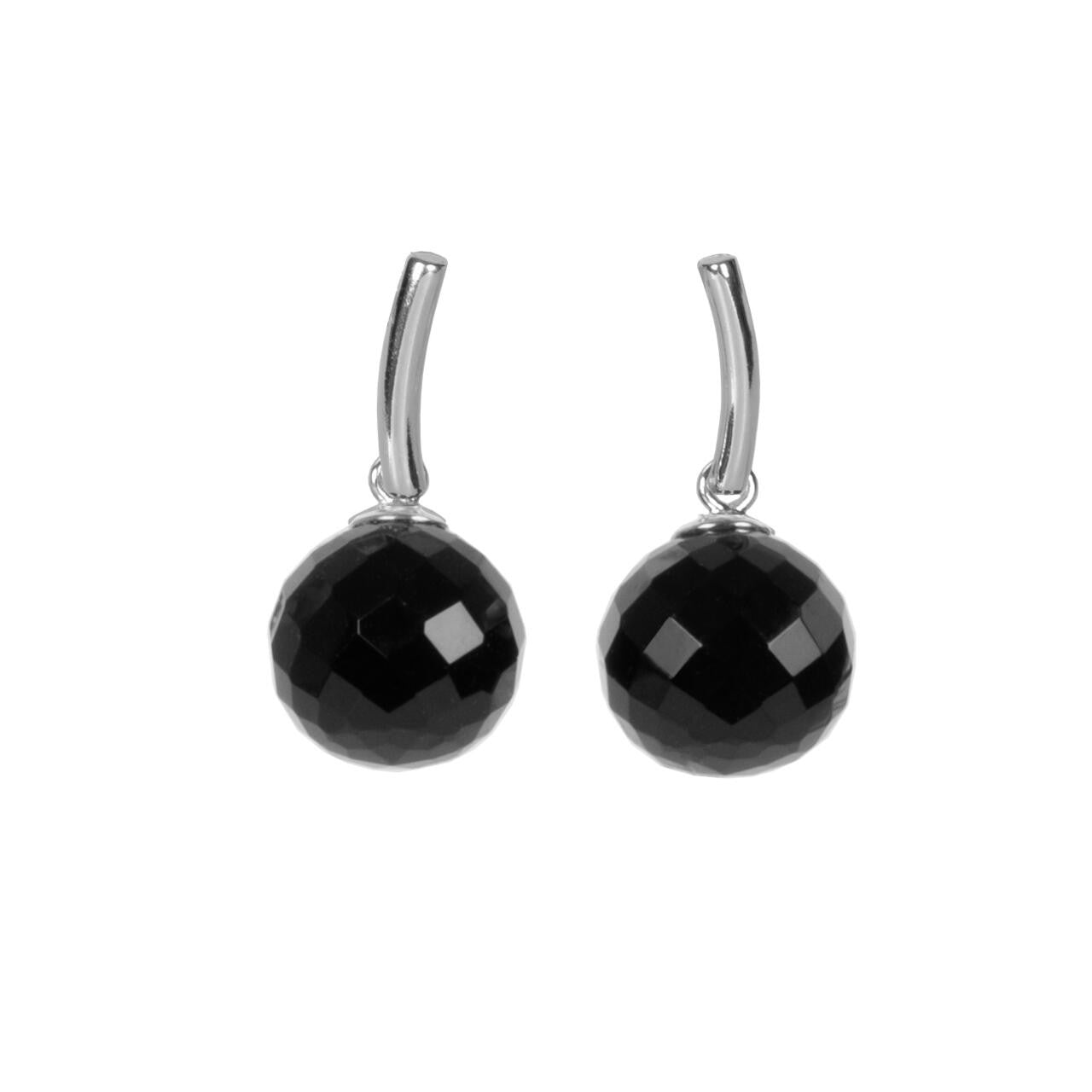 DayCharm Onyx Earrings - Rose Gold and Silver