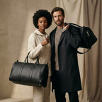 Leather Travel Bag 20L - Black
