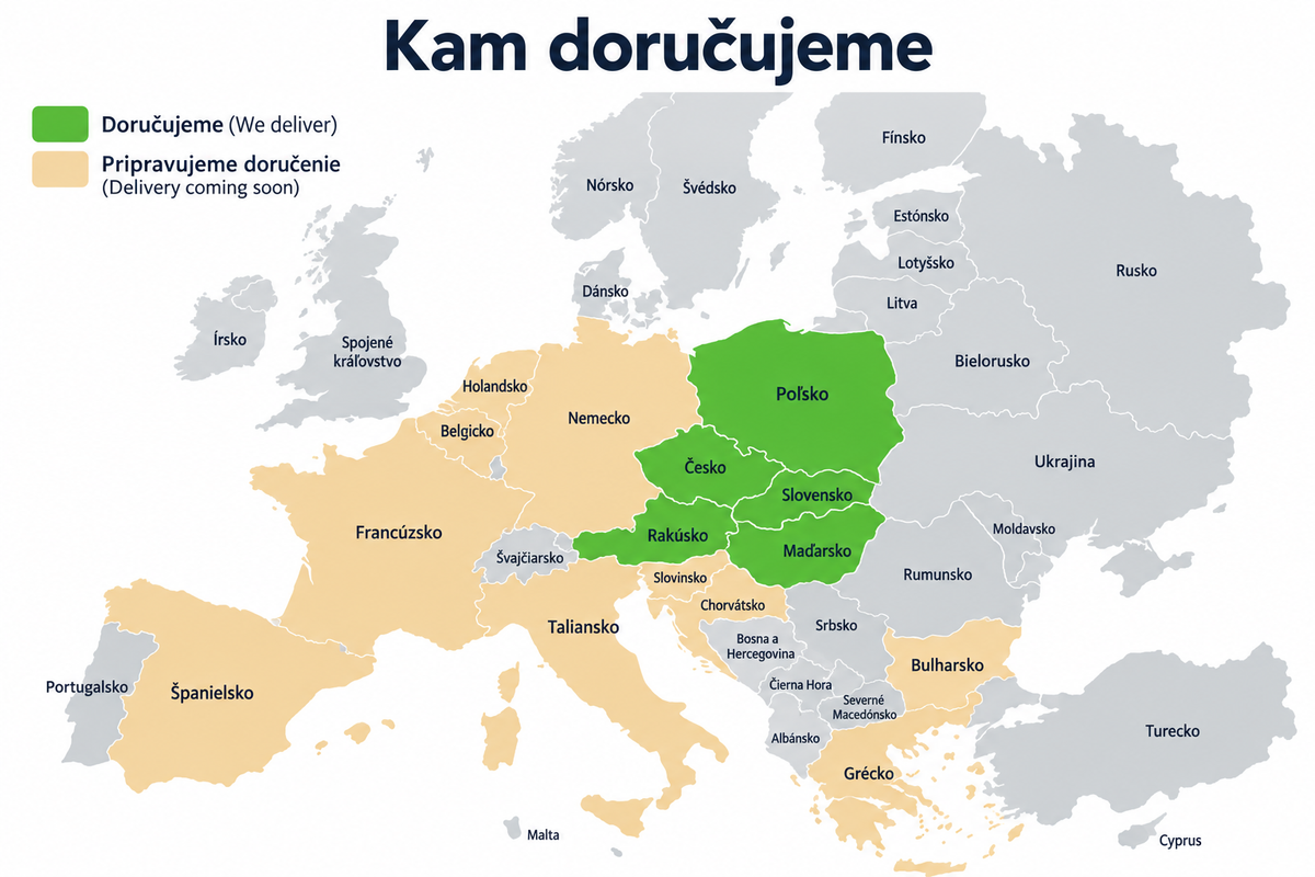 mapa doručenia