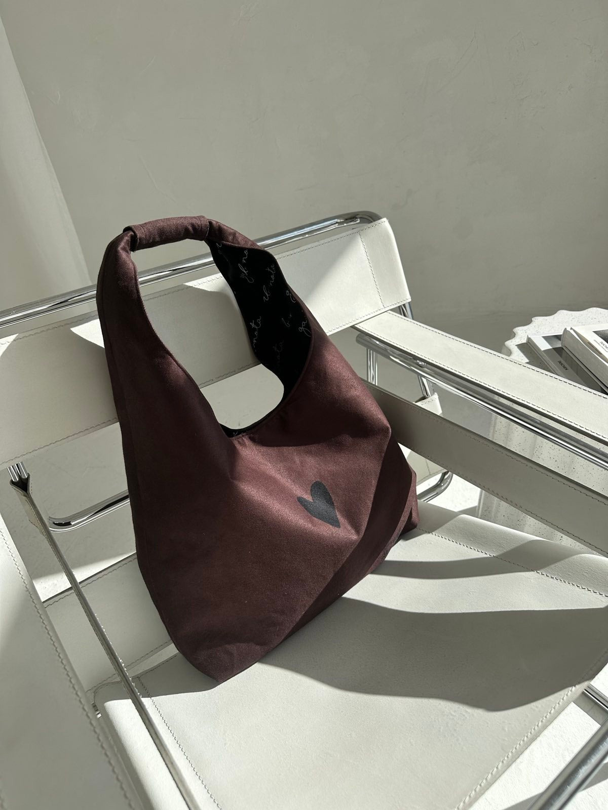 Moon Bag Heart - Brown