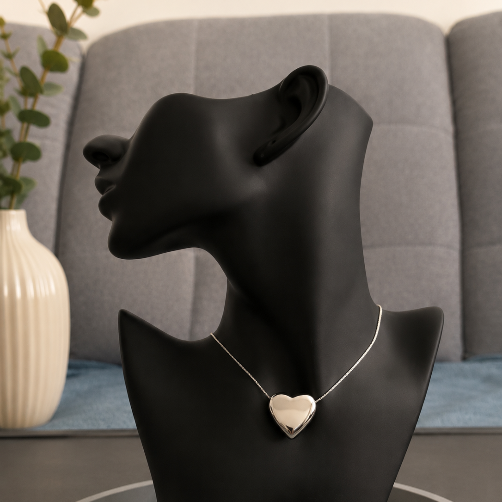 náhrdelník Heart striebro na modelke