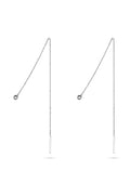 Pin Up Threader Chain Earrings - Silver