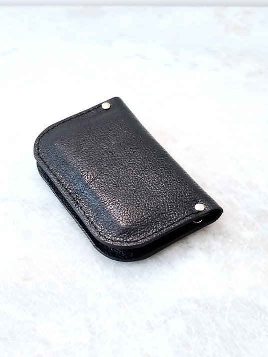 SUNDAY Wallet - Black Textured Leather