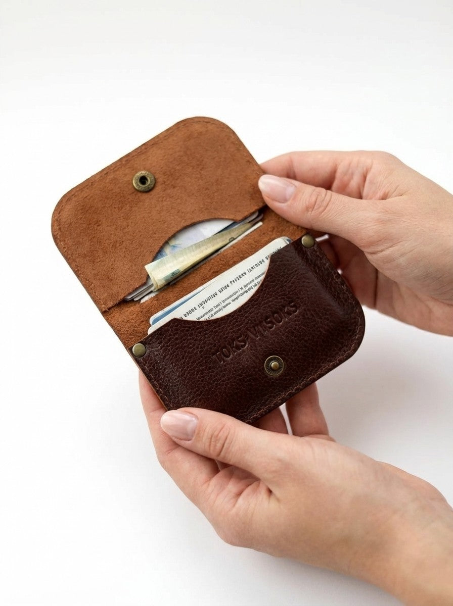 SUNDAY Wallet - Marble Brown and Chestnut